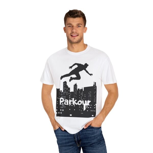 Parkour Unisex Garment-Dyed T-shirt – Freerunning & Urban Sports Graphic Tee - Image 3