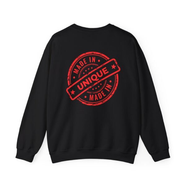 Made in Unique Red Stamp Crewneck Sweatshirt | Unisex Heavy Blend - Image 8