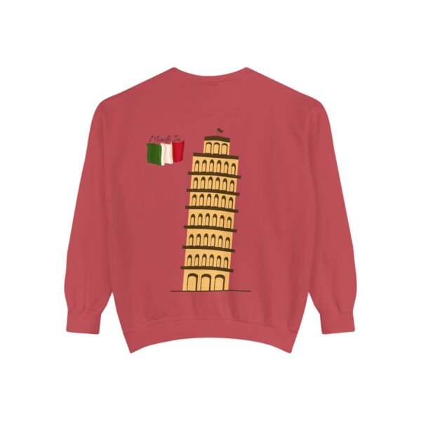 Unisex Garment-Dyed Sweatshirt with Pisa Tower & Italian Flag | Cozy & Stylish - Image 25