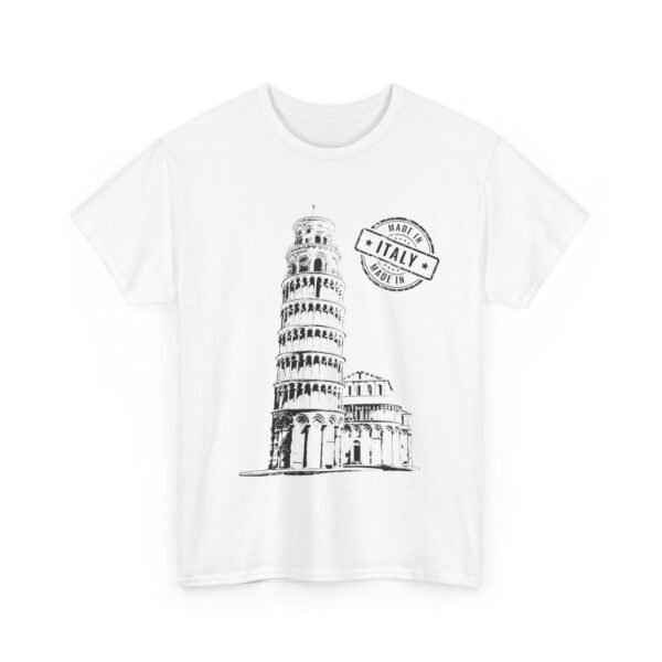 Unisex Cotton T-Shirt with Pisa Tower & "Made in Italy" Design | Stylish & Comfortable - Image 2