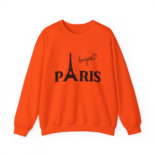 Bonjour Paris Unisex Crewneck Sweatshirt – Bold Front Design & Cozy Comfort - Image 11