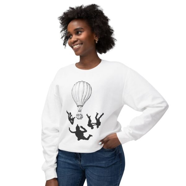 Extreme Sports Skydiving Sweatshirt – Unisex Lightweight Crewneck | Adventure-Inspired - Image 3