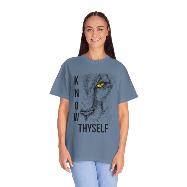 "Know Thyself" Lion Graphic T-Shirt – Comfort Colors 1717, 100% Cotton, Garment-Dyed, Relaxed Fit - Image 32