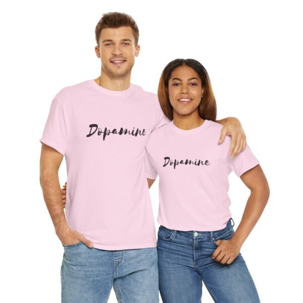 Unisex Heavy Cotton T-Shirt with Black Script "Dopamine" Print – Trendy & Durable - Image 26