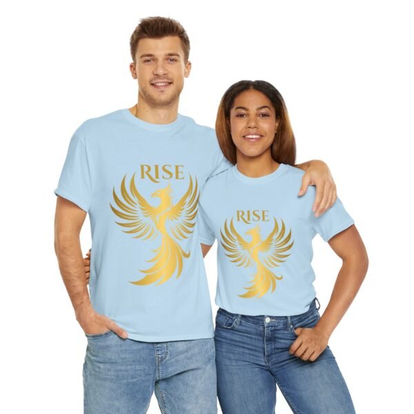 Phoenix Rise Unisex Heavy Cotton T-Shirt – Gold Phoenix Graphic Tee - Image 35