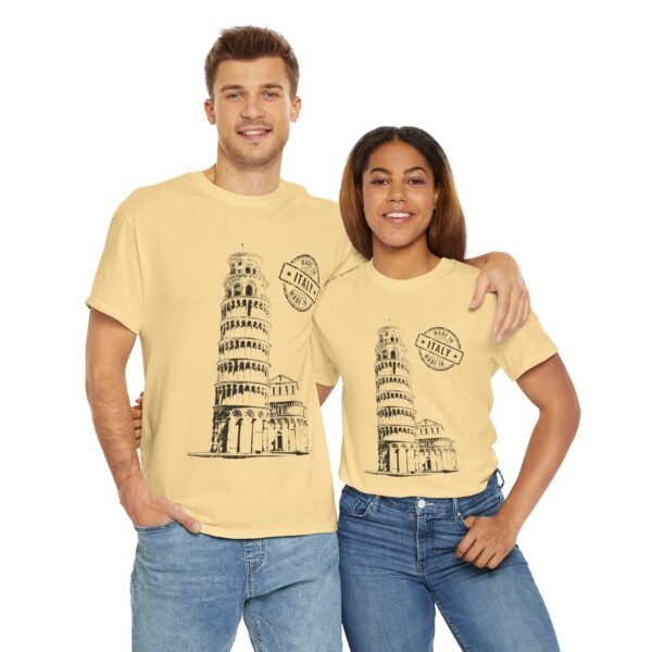 Unisex Cotton T-Shirt with Pisa Tower & "Made in Italy" Design | Stylish & Comfortable - Image 8