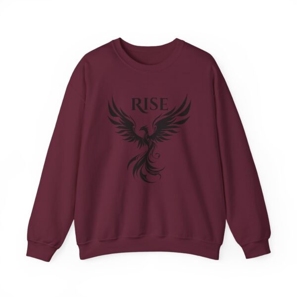 Black Phoenix Rise Unisex Heavy Blend Crewneck Sweatshirt – Bold & Cozy Graphic - Image 15