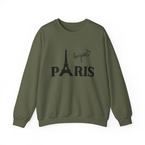 Bonjour Paris Unisex Crewneck Sweatshirt – Bold Front Design & Cozy Comfort - Image 13