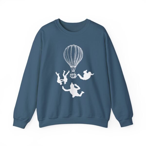 Unisex Heavy Blend™ Crewneck Sweatshirt with Skydiver Graphic Front Print – Extreme Sports & Adrenaline Style - Image 23