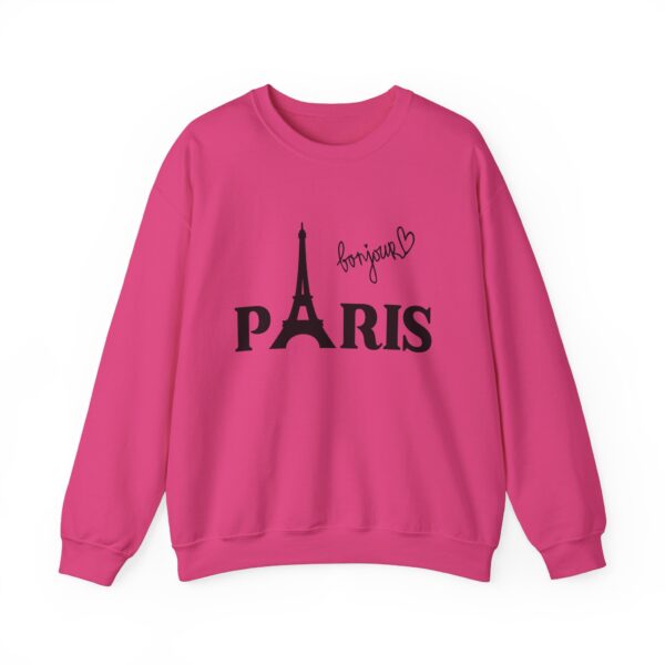 Bonjour Paris Unisex Crewneck Sweatshirt – Bold Front Design & Cozy Comfort - Image 23