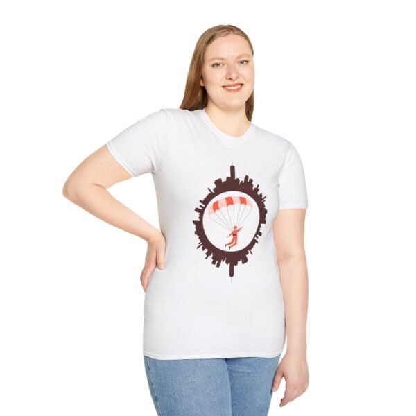 Unisex Softstyle T-Shirt – Skydiver Graphic | Adventure & Freedom-Inspired Tee - Image 3