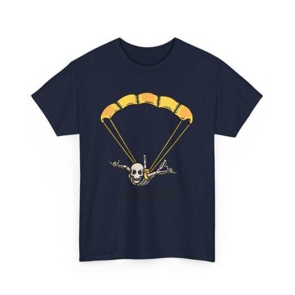 Unisex Heavy Cotton Tee with Skydiver Graphic Front Print – Extreme Sports & Adrenaline Style - Image 18