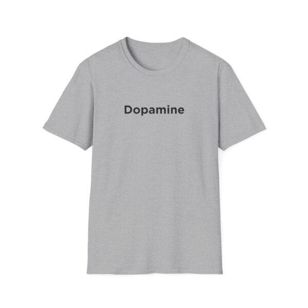 Unisex Softstyle T-Shirt with Black "Dopamine" Print – Trendy & Comfortable - Image 8