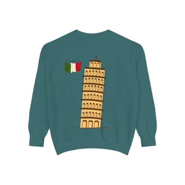 Unisex Garment-Dyed Sweatshirt with Pisa Tower & Italian Flag | Cozy & Stylish - Image 13