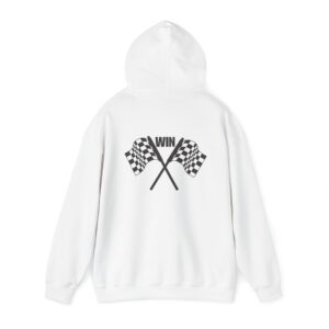 Unisex Racing Win Hoodie – Bold Racing Flag Design & Premium Comfort