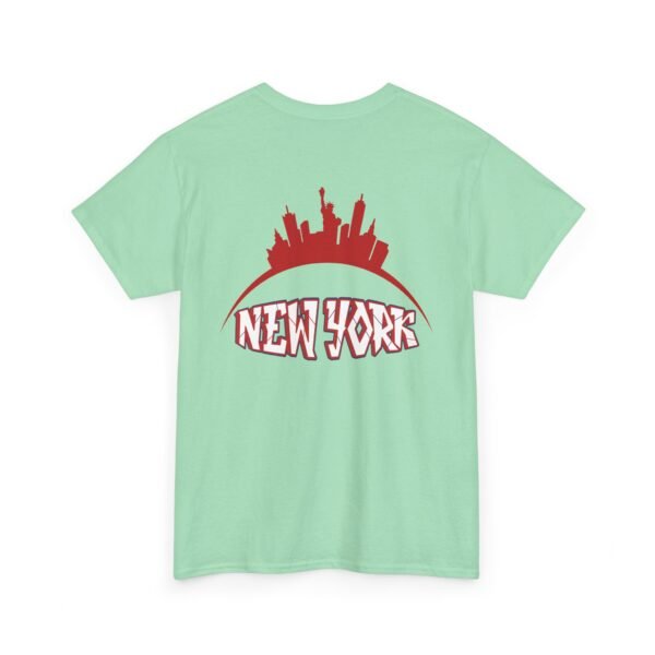 New York City Skyline T-Shirt – Bold Red NY Graphic & Script - Image 16