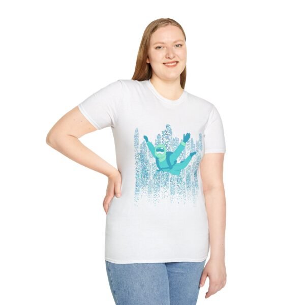 Unisex Softstyle T-Shirt – Skydiver Graphic | Adventure & Thrill-Seeker Tee - Image 3