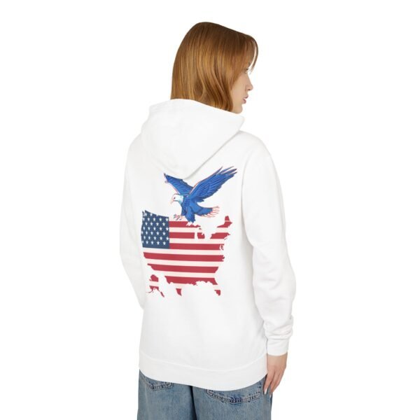 American Pride Hoodie – USA Map & Bald Eagle Graphic - Image 3