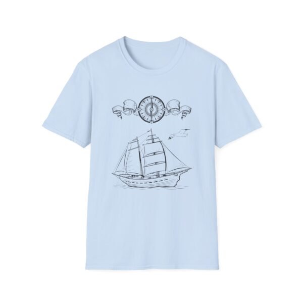 Unisex Soft-Style T-Shirt with Ship and Compass Graphic – 100% Cotton, Comfortable & Durable - Image 16