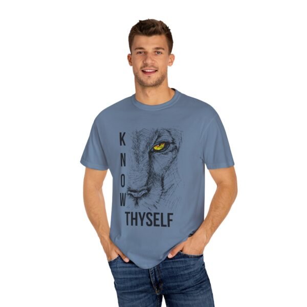 "Know Thyself" Lion Graphic T-Shirt – Comfort Colors 1717, 100% Cotton, Garment-Dyed, Relaxed Fit - Image 31