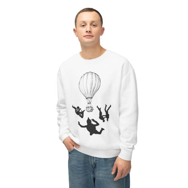 Extreme Sports Skydiving Sweatshirt – Unisex Lightweight Crewneck | Adventure-Inspired - Image 4