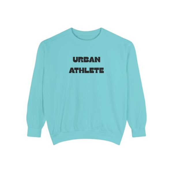 Urban Athlete Garment-Dyed Sweatshirt – Black Front Print & Relaxed Fit - Image 12