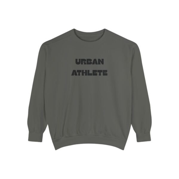 Urban Athlete Garment-Dyed Sweatshirt – Black Front Print & Relaxed Fit - Image 10