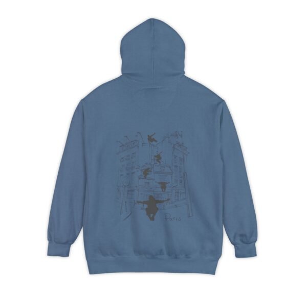 Unisex Garment-Dyed Hoodie with Parkour Graphic Back Print – Extreme Sports & Urban Adventure Style - Image 19