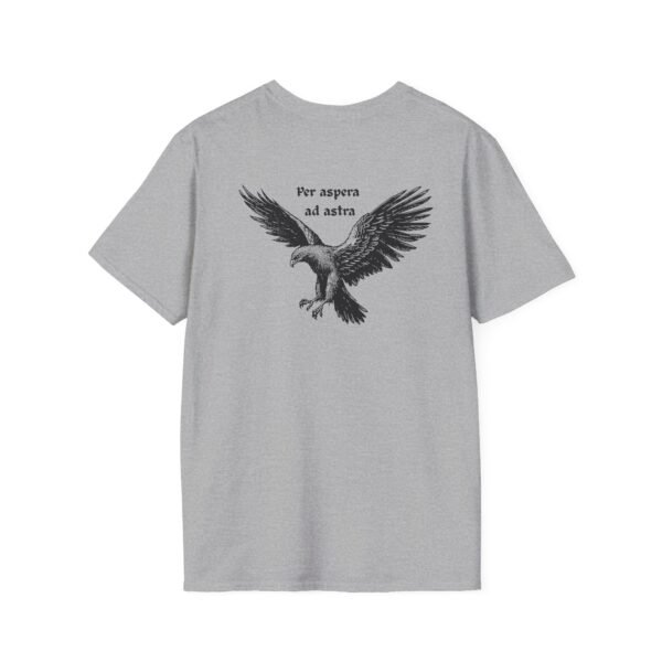 Per Aspera Ad Astra Unisex T-Shirt with Black Eagle Graphic - Image 11