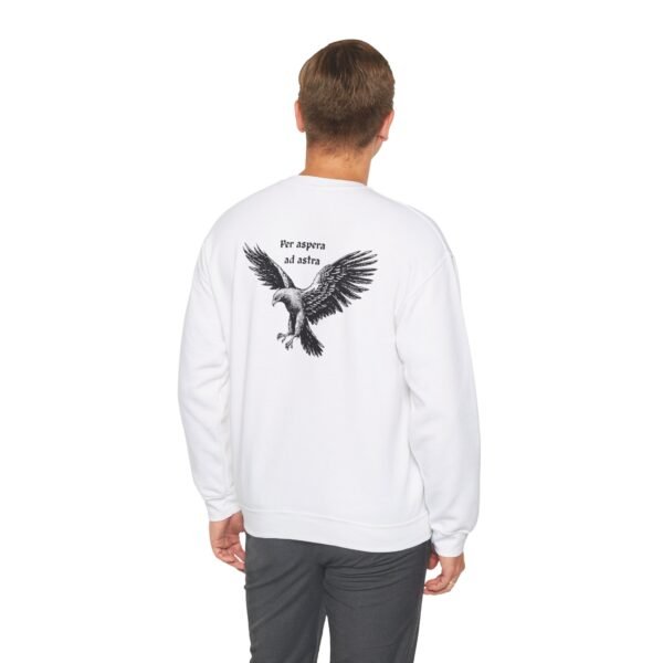 Per Aspera Ad Astra - Eagle Graphic Unisex Crewneck Sweatshirt - Image 3