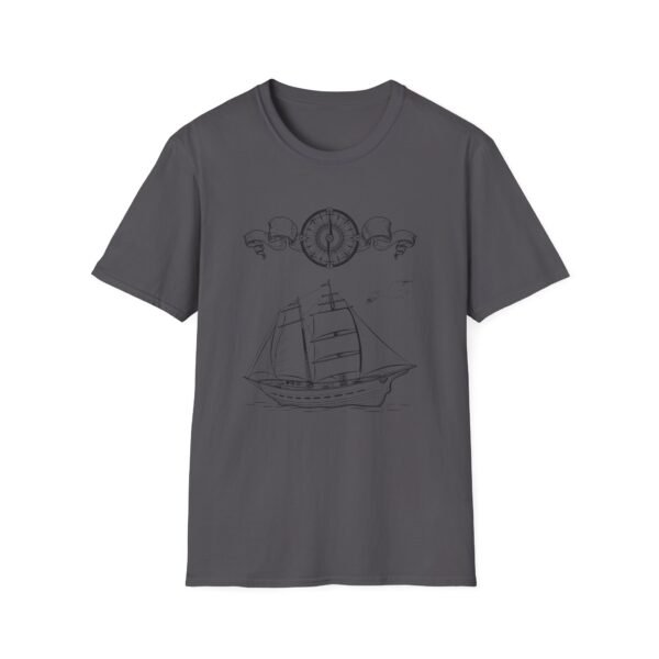 Unisex Soft-Style T-Shirt with Ship and Compass Graphic – 100% Cotton, Comfortable & Durable - Image 20