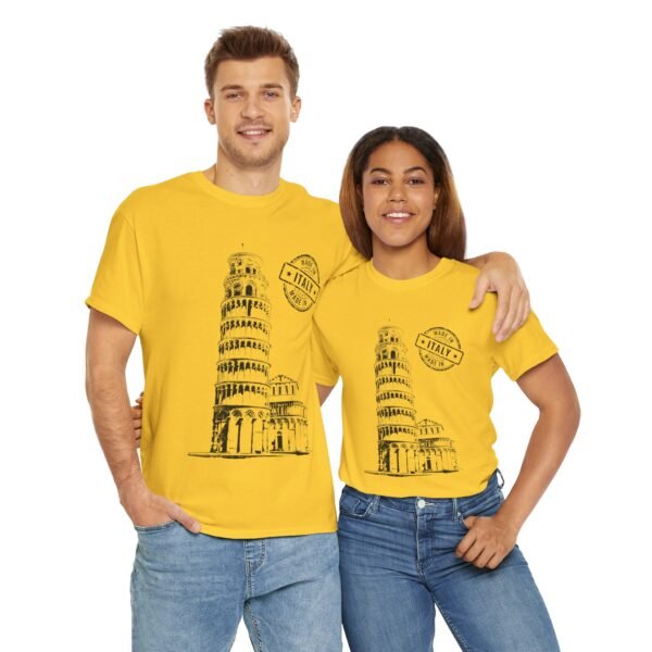 Unisex Cotton T-Shirt with Pisa Tower & "Made in Italy" Design | Stylish & Comfortable - Image 27