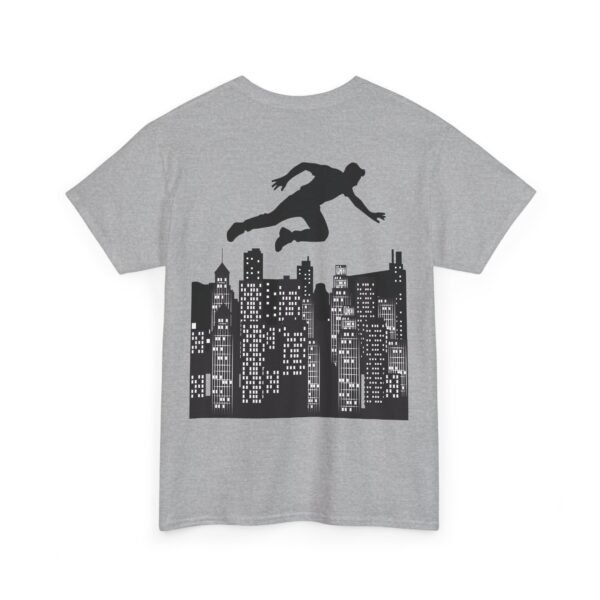 Parkour Unisex Heavy Cotton Tee – Extreme Sports & Urban Freerunning Graphic T-shirt - Image 7