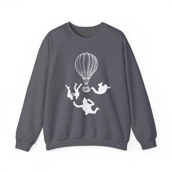 Unisex Heavy Blend™ Crewneck Sweatshirt with Skydiver Graphic Front Print – Extreme Sports & Adrenaline Style - Image 49