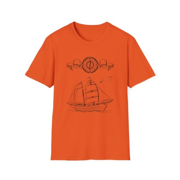 Unisex Soft-Style T-Shirt with Ship and Compass Graphic – 100% Cotton, Comfortable & Durable - Image 11