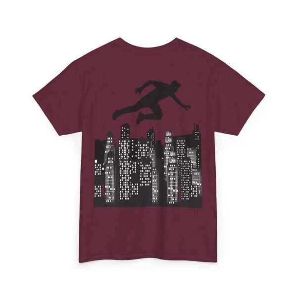 Parkour Unisex Heavy Cotton Tee – Extreme Sports & Urban Freerunning Graphic T-shirt - Image 25