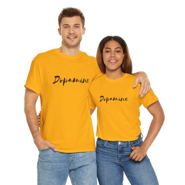 Unisex Heavy Cotton T-Shirt with Black Script "Dopamine" Print – Trendy & Durable - Image 11