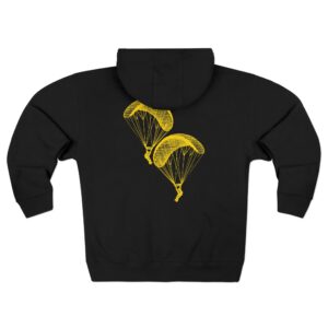 Skydiver Graphic Unisex Full Zip Hoodie – Bold Back Design & Cozy Comfort