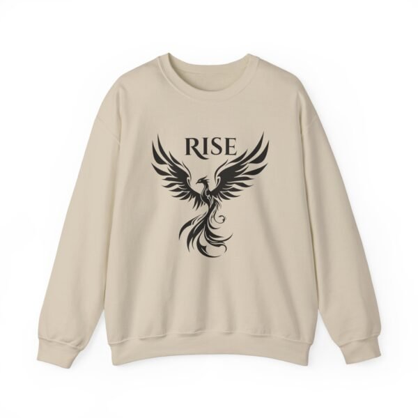 Black Phoenix Rise Unisex Heavy Blend Crewneck Sweatshirt – Bold & Cozy Graphic - Image 7