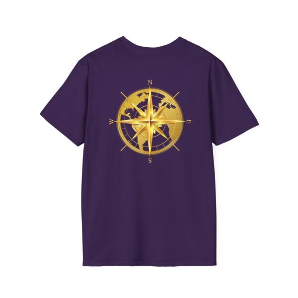 Unisex Soft-Style T-Shirt with Gold World & Compass Graphic – 100% Cotton, Comfortable & Durable - Image 22