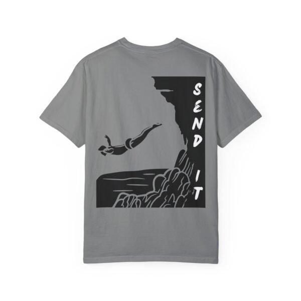 Send It – Cliff Jump Graphic Unisex Garment-Dyed T-Shirt | Extreme Sports & Adventure Tee - Image 29