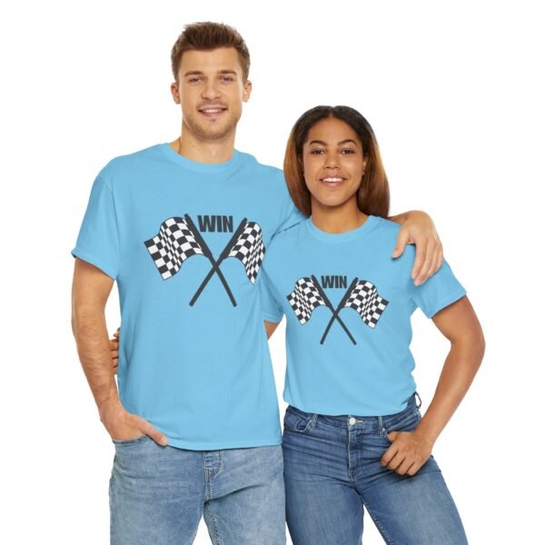 Unisex Heavy Cotton Tee – Racing Flag & "Win" Graphic | Bold Motorsport Style T-Shirt - Image 39