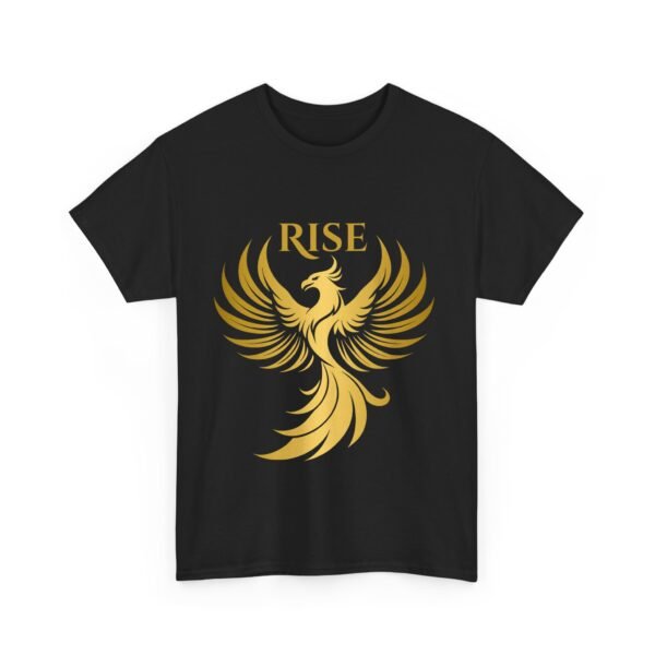 Phoenix Rise Unisex Heavy Cotton T-Shirt – Gold Phoenix Graphic Tee - Image 12