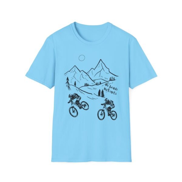 Mountain Biking Graphic Unisex Softstyle T-Shirt | Shred the Trails Tee - Image 23