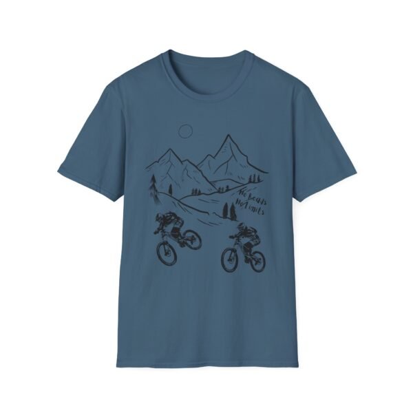 Mountain Biking Graphic Unisex Softstyle T-Shirt | Shred the Trails Tee - Image 43